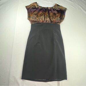 The Limited - Women’s Dress - Size 4 - Black and Brown/Purple